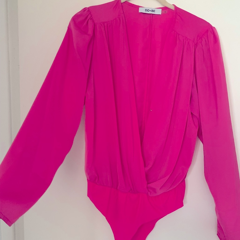 Bright pink bodysuit